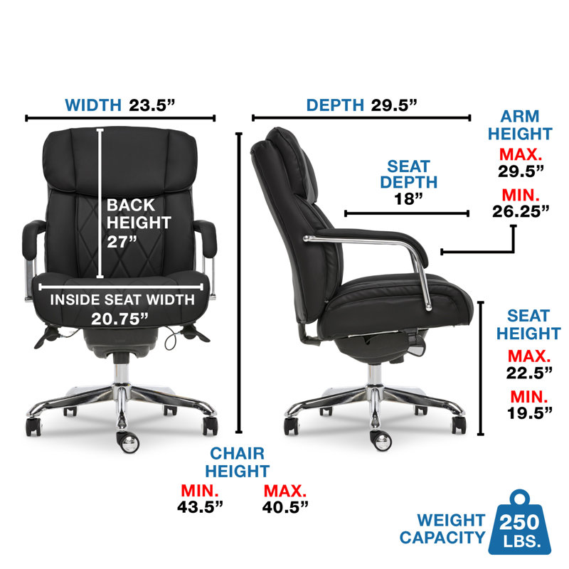 LaZBoy Sutherland Quilted Executive Office Chair with Padded Arms & Reviews Wayfair